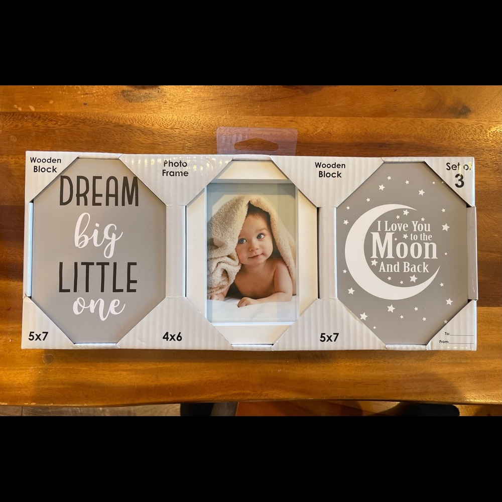 Baby Nursery Decor, Wooden Quotes & Picture Frame